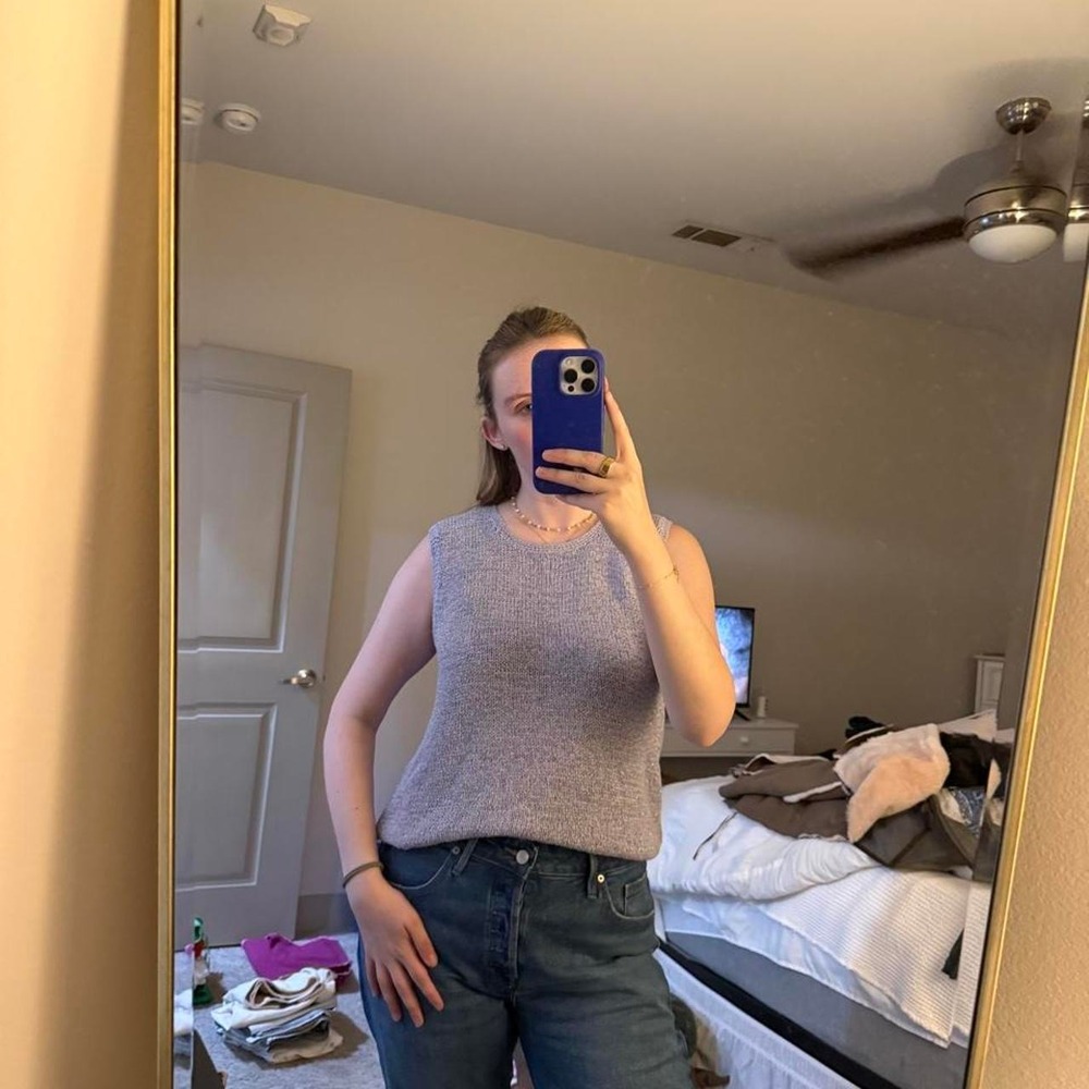 Josephine Chaus light purple knit tank